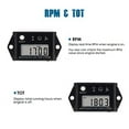 thumbnail image 2 of Runleader Digital Hour Meter Tachometer HM026C Black for Motor Cart Small Engine ZTR Lawn Mower ATV, 2 of 8