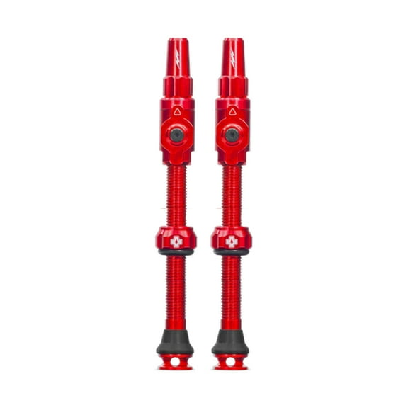 Muc-Off Big Bore Lite Large Tubeless Valve, Presta, 45mm, Red, Pair