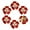 Red, variant on 6Pcs Button Covers, Floral Pearl with Fancy Design, Rhinestone Button Covers for Dress, Tuxedo, Blouses, Party, Wedding(Red)