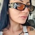 thumbnail image 2 of Angels Fashion Gafas De Sol Hombre Negro Marco Letra Palm Hip-hop Trend Marca De Gama Alta Sentido Cara Liftingpangjing, 2 of 4
