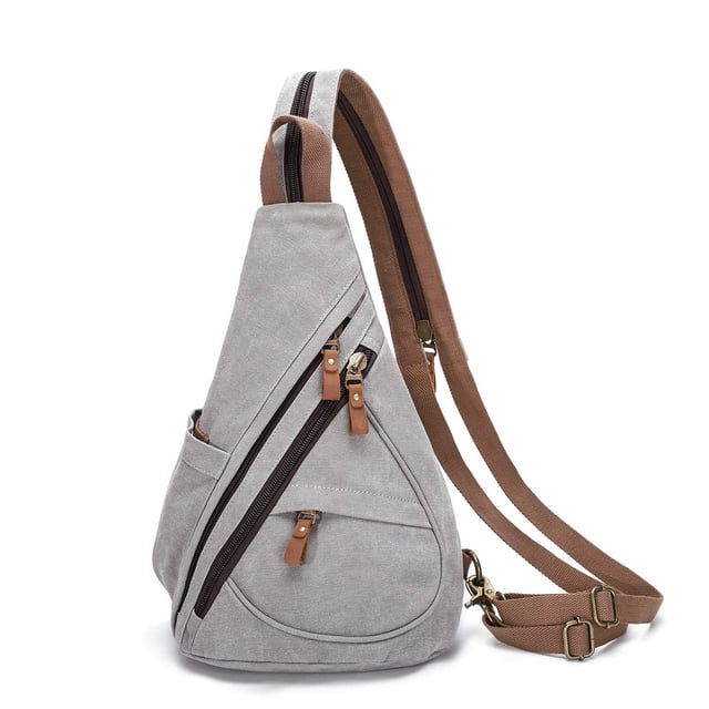 Mochila bandolera pequeña de lona tipo bandolera Sling Bag KL928, impermeable