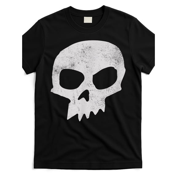 Men's Vintage Distressed Skull Graphic T-Shirt
