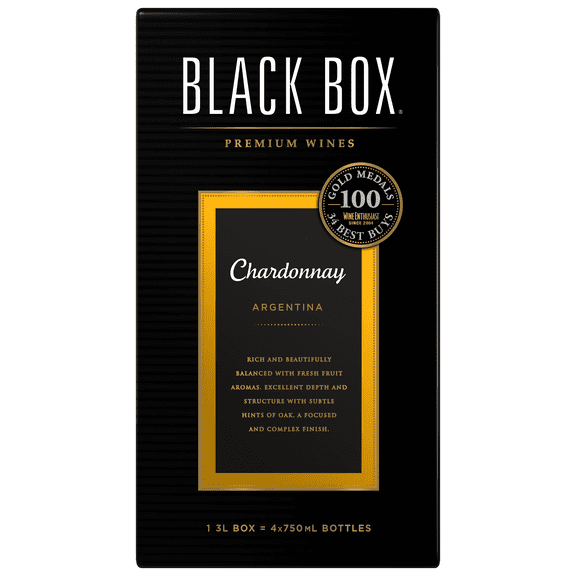 Black Box Chardonnay White Wine 3L Box - Tropical Mango and Pineapple Notes with Subtle Oak, Ideal for Pairing with Grilled Chicken or Fish
