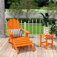 thumbnail image 2 of Paradise 3-Piece Set Folding Adirondack Chair with Square Side Table and Ottoman, 2 of 10