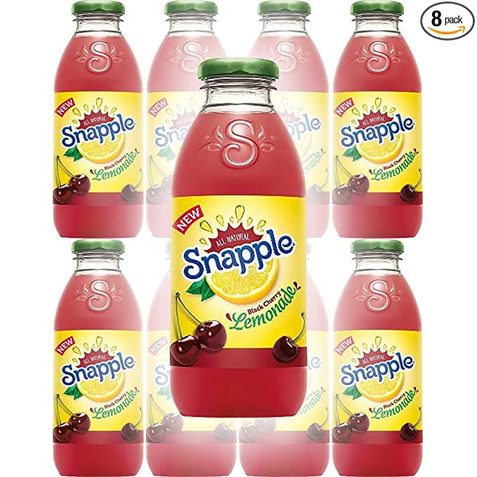 Snapple Black Cherry Lemonade, All Natural, 16 Fl Oz (Pack of 8, Total of 128 Fl Oz)