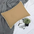 thumbnail image 5 of D.N.G. BEDDINGS 4 Piece Pom Pom Sheet Set 15 Inch Deep Pocket, White Pom-Pom Fringe Solid Pattern, 800 Thread Count 100% Egyptian Cotton (Solid Taupe Color, Full Size), 5 of 8
