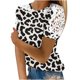 thumbnail image 1 of Mujeres Causal Mangas Cortas Cómodo Encaje Cuello Redondo Estampado Blusa Pullover Tops Camisa OAVQHLG3B Store lin121212, 1 of 5