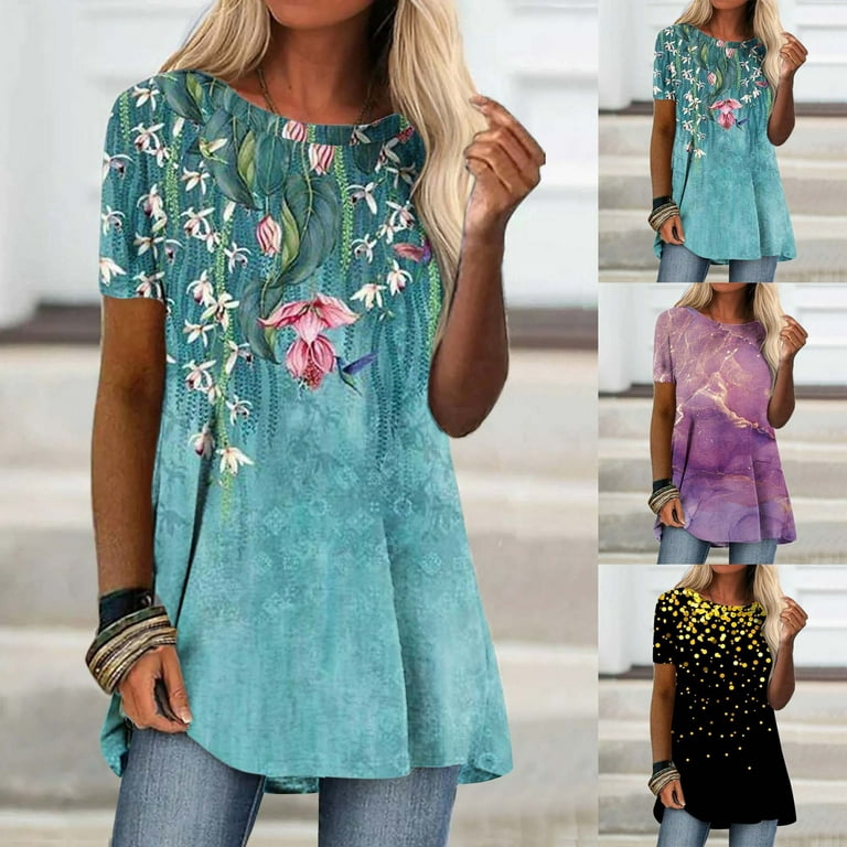 2024 Womens Summer Tops, Womens Long Tunics or Tops to Wear with