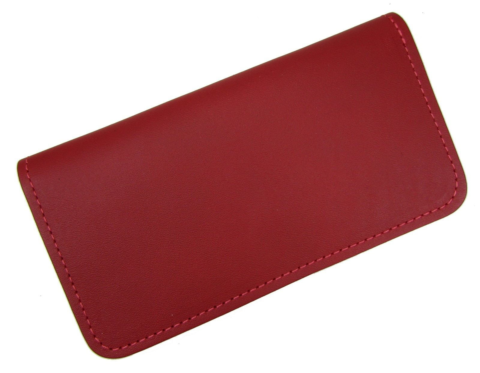 Mascorro Leather Standard Checkbook Cover USA Made, Red
