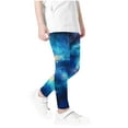 thumbnail image 3 of Odeerbi 3-12 Years Kids Girls Leggings Starry Sky Print Stretchy Tights Compression Pants Starlit High Waist Soft Pantyhose, 3 of 4