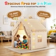 thumbnail image 4 of AMTPM Kids Play Tent 2 in 1 with Padded Mat and Lights, Large Kids Playhouse with 2 Doors & 4 Windows, Indoor & Outdoor, 4 of 9