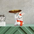 thumbnail image 1 of Bonita estatua de conejo con bandeja, figurita de , adorno de resina, escultura de Animal, almacenamiento de artículos diversos para el hogar, Sesión Baoblaze Bandeja de estatua de resina, 1 of 8