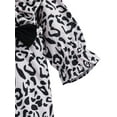 thumbnail image 5 of Seyurigaoka Baby Girls Trendy Jumpsuit, Leopard Print Flounce Sleeves Long Rompers, 5 of 8