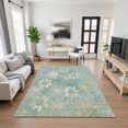 thumbnail image 6 of Addison Rugs Mayfield Premium Machine Washable Transitional Floral Teal Rectangle Rug, 10' x 14', 6 of 6