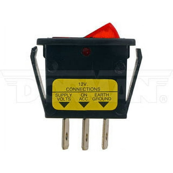 Dorman 85920 Electrical Switches - Rocker - Rectangular Style - Red Glow