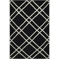 thumbnail image 2 of SAFAVIEH Dhurrie Skyler Geometric Diamonds Wool Area Rug, Black/Ivory, 8' x 10', 2 of 10