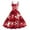 Red, variant on LWavelet 2026 Valentine's Satin Off-shoulder Dress, Women's Love Heart Rose Print Flowy A Line Trendy Sundresses Wine L
