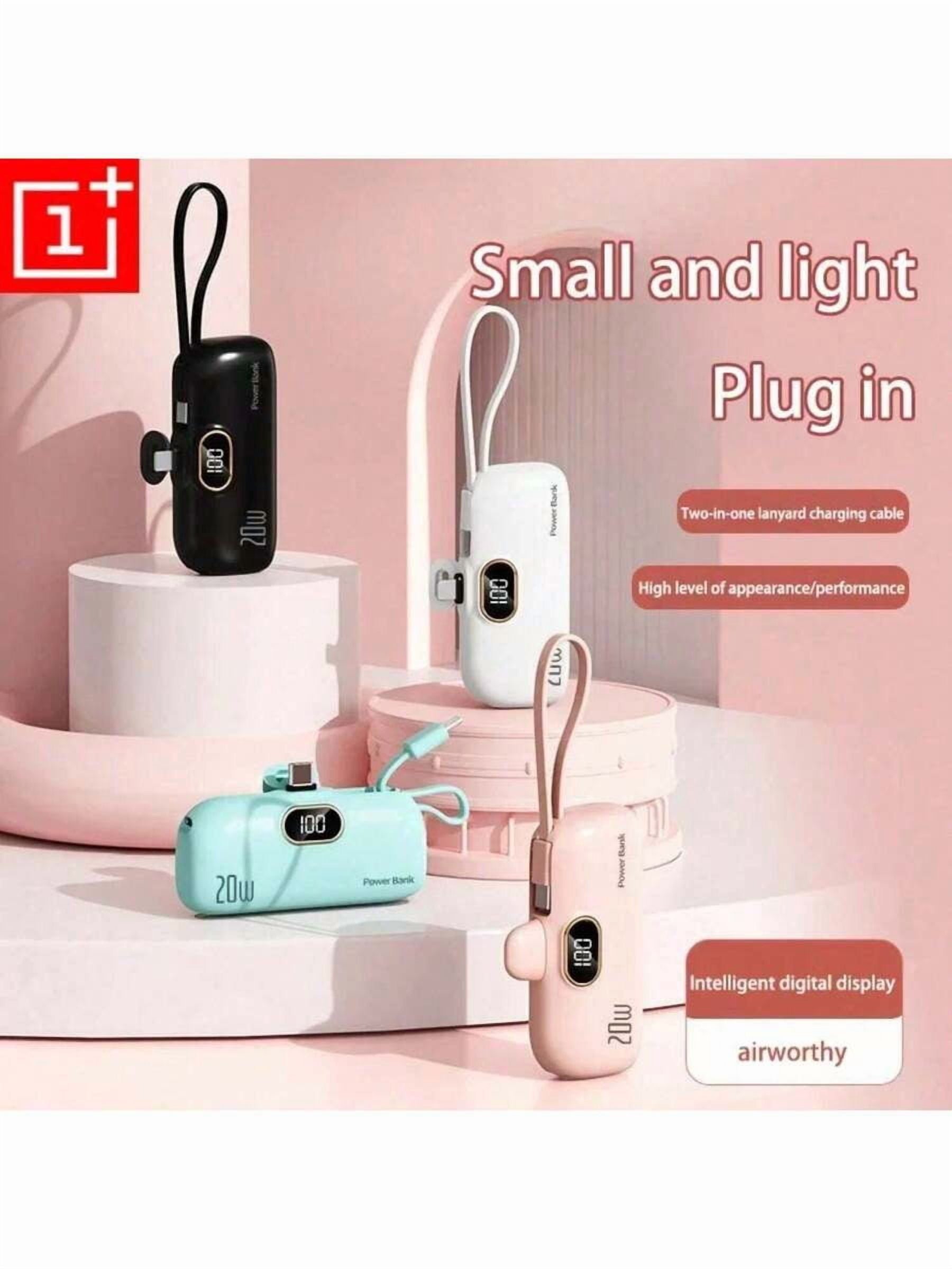 Mini Portable Power Bank 10000mAh/5000mAh, USB-C Fast Charging, Compact Travel Charger for iPhone & Android, Outdoor Backup Battery with Display
