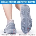 thumbnail image 4 of LAICAIW Couvre-Chaussures Imperméables en Silicone, Surchaussures Réutilisables Améliorées avec Fermeture Éclair Imperméable, Bottes de Pluie Résistantes Antidérapantes Lavables pour Femmes, Hommes (L Femmes 7.5-11, Hommes 6.5-10.5), Blanc, 4 of 7