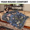 thumbnail image 4 of Pure Country Weavers William Morris Strawberry Thief Indigo Blanket - Arts & Crafts - Tapestry Throw Woven from Cotton - Made in the USA (72x54), 4 of 8