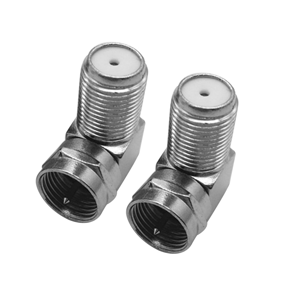 Limei Right Angle F-Type Male to Female Plug Coaxial Cable Adapter Panel TV Mounting 90 Degree Coax Adapter Connector (5 Pack)
