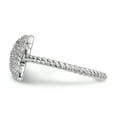 thumbnail image 3 of 925 Sterling Silver Cubic Zirconia Cz Butterfly Ring, 3 of 8