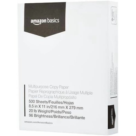 Multipurpose Copy Printer Paper, 8.5-x-11-inch, 24lb, 1500 Sheets (3 Packs of 500), 97 Bright, White