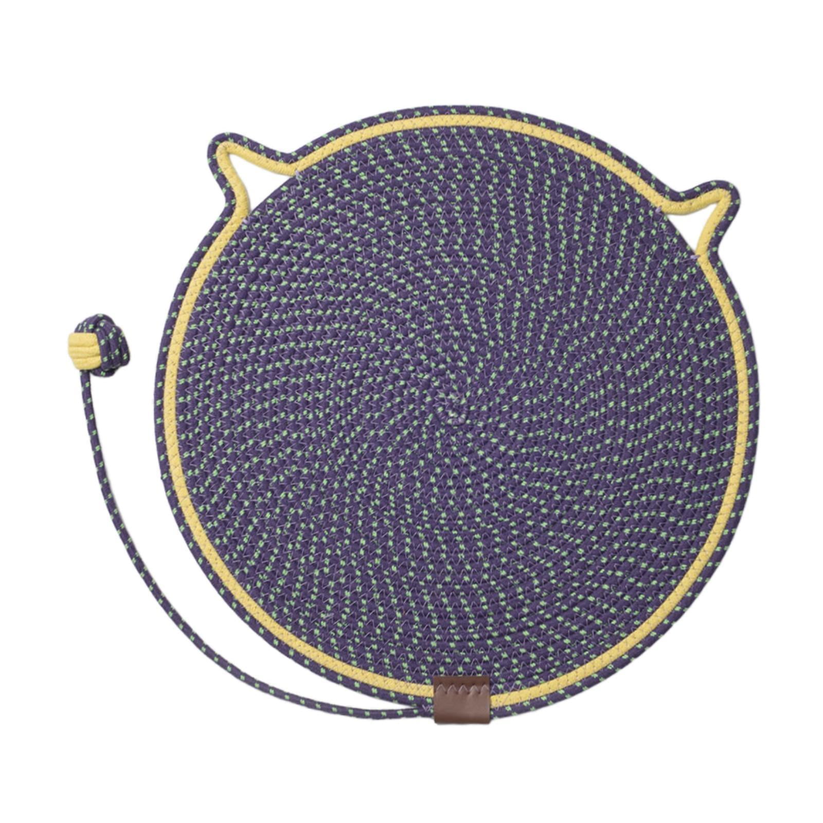 Serenable Cat Scratch Scrapers Scratch Cushions with Toys Grabbing Claw Toys Interactive Cat Toy Ball Scratched Mat for Carpet Household Dark Blue
