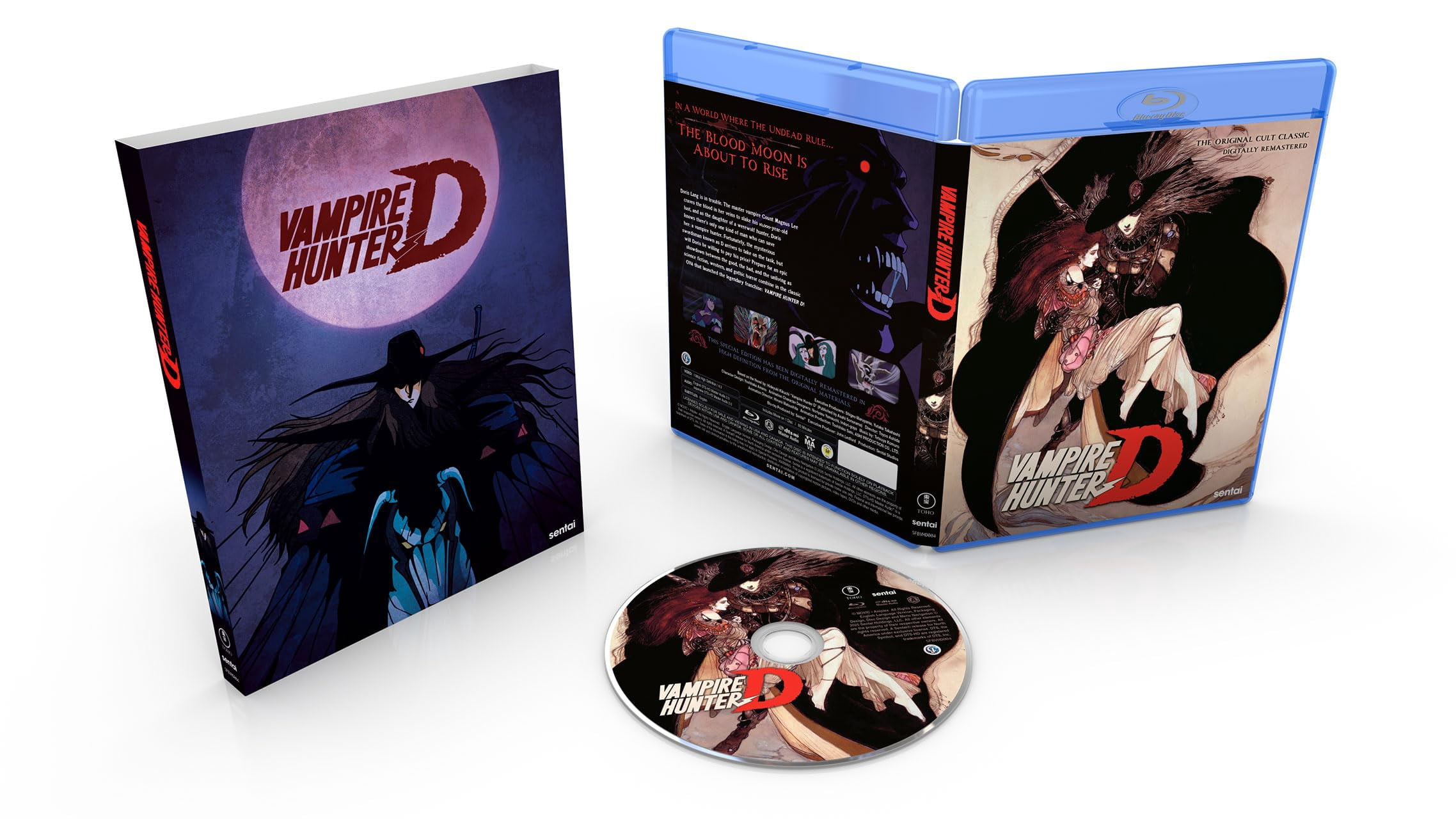 Sentai, Blu-ray, Vampire Hunter D, Remastered in HD - Walmart.com