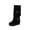 Black, variant on Beaded Tassel Boots for Women Ethnic Boho Fashion High Top Boots Low Heel Round Toe Chunky Sole Comfortable Casual Winter Fashion Boots Red