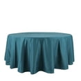 thumbnail image 6 of Efavormart Round Tablecloth, 108 Inch Stain & Wrinkle Resistant Washable Table Cloth, Decorative Polyester Fabric Table Cover for Banquet, Wedding, Dining- Peacock Teal Green, 6 of 10