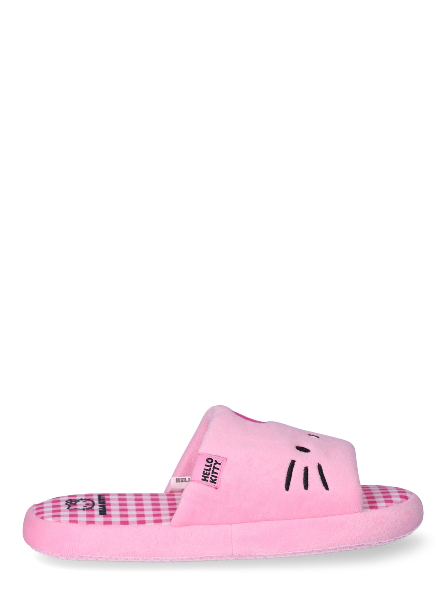 Hello Kitty Women’s Embroidered Velour Slide Slippers