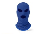 thumbnail image 3 of 3 Hole Full Face Hood,Solid Color Soft Fabric Winter Windproof Full Face Balaclava,Motorcycle Riding Ski Thermal Head Cover Hood Purple, 3 of 3