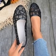thumbnail image 6 of Miluxas Womens Lace Cutout Dress Shoes Soft Ronud Toe Slip On Ballet Flats Black 9.5(43), 6 of 9