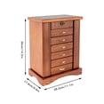 thumbnail image 3 of DENEST 7 Layers  Jewelry Box Wooden for Wowen Large Organizer Box with Mirror Safe Lock, 3 of 24