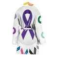 thumbnail image 2 of All Cancer Awareness Ribbons Women Bathrobe One Size Univeral Fits, Cancer Awareness Fight Fashion Lightweight Plush Fleece Long Robe For Women, 2 of 3