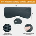 thumbnail image 2 of Cervial Neck Pillow for Recliner, Medium Firm Foam Headrest Cushion, Dark Grey, 2 of 8
