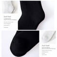 thumbnail image 3 of 1 Pack Women's Wool Socks Boot Socks for Women Warm Winter Socks Thick Knit Cozy Socks for Cold Weather Black, 3 of 4