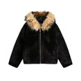 thumbnail image 2 of Mens Hoodies Zip Up Plush Collar Cardigan Y2k Hoodies Plush Fleece Jackets Color Black Size M, 2 of 4