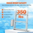 thumbnail image 4 of KFFKFF Dock Ladder, Retractable 5 Steps, 350 lbs Load Capacity, Aluminum Alloy Pontoon Boat Ladder with 66.9''-78.9'', 4 of 9