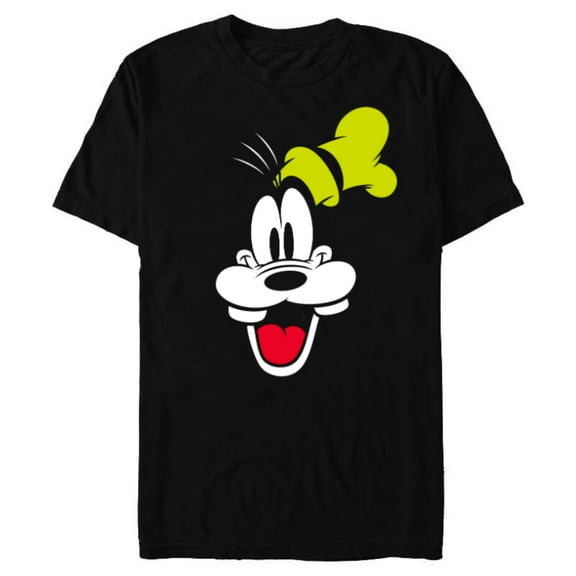 Disney Goofy Big Face - Short Sleeve Blended T-Shirt for Adults -Customized-Black
