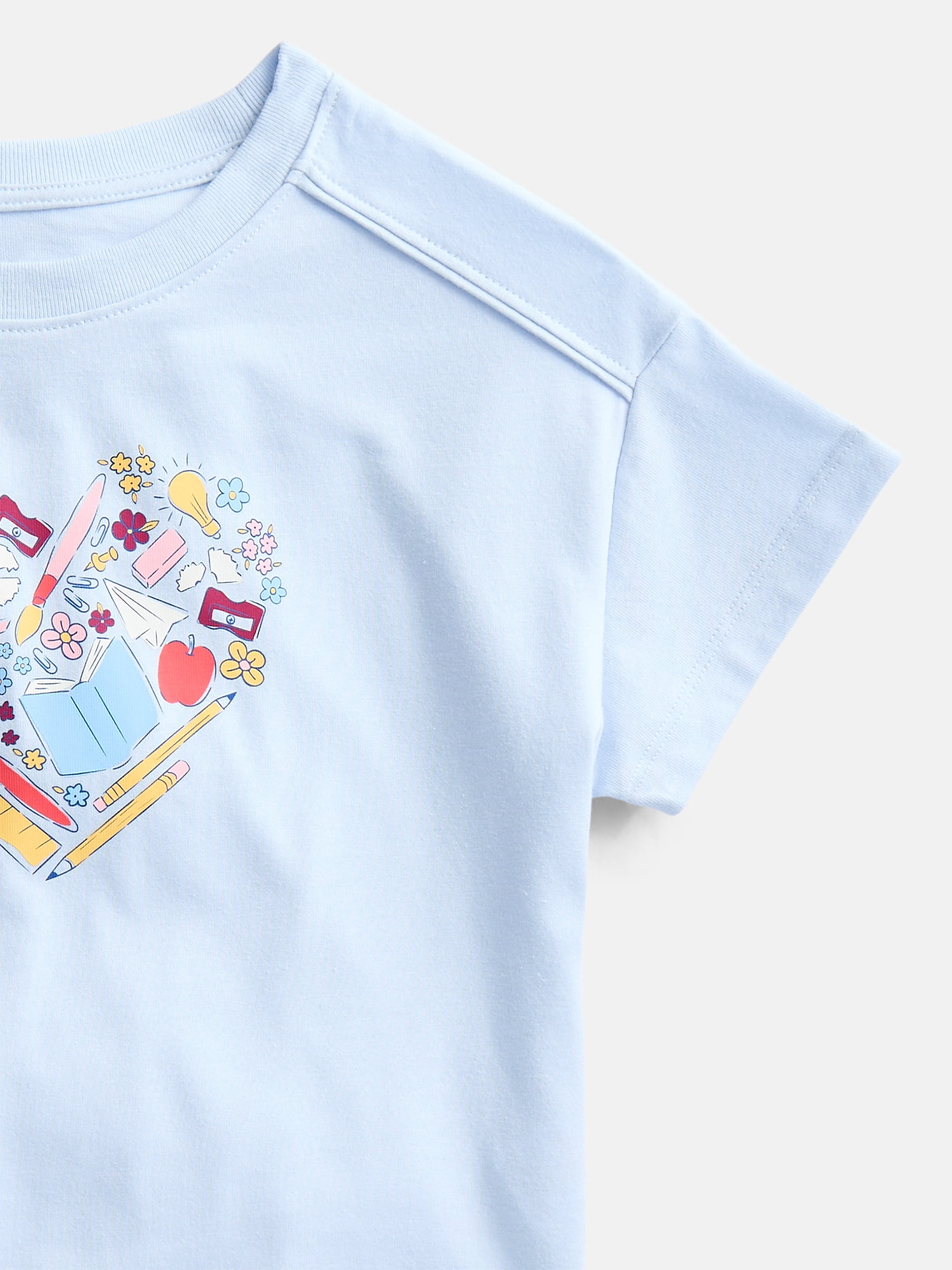 Wonder Nation Girls Graphic Tee with Short Sleeves, Sizes 4-10