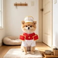 thumbnail image 6 of LACKUST Dog Cat Halloween Costume Set Religious Pet Outfit with Adjustable Mitre Hat Soft Polyester Cosplay for Small Medium Dogs Cats Funny Party Photo Shoot, 6 of 6