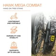 thumbnail image 2 of Hawk Mega Combat Hang On Tree Stand, Deer Stand with XL Saddle Hunting Platform, 2 of 12