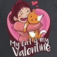 thumbnail image 3 of CafePress - My Cat Is My Valentine Long Sleeve T Shirt - Long Sleeve Dark T-Shirt, 3 of 4