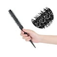 Black Aluminum Tube Roller Comb Round Hairdressing Comb Hair Styling ...