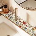thumbnail image 2 of Yayeee Faucet Mat for Kitchen Sink 14.7" Diatomite Long Splash Guard Pad, Beige Floral, 2 of 7