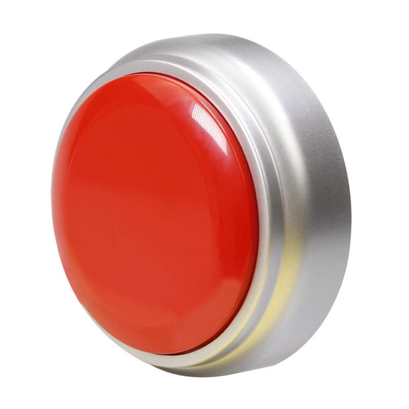 Botón de grabación Nesightion Botón de sonido de grabación de 30 segundos para juguetes de regalo Educación (rojo plateado)