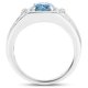 thumbnail image 2 of 2.18 Carat Genuine London Blue Topaz and White Topaz .925 Sterling Silver Ring QJ Model, 2 of 3
