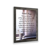 Dental School Graduation Gift, Dentist Gift, Dental Thank You Cards, Dental Decorations for Office, Dentist Desk Accessory, Picture Framed Decor, Dentist's Prayer, 2178BW
